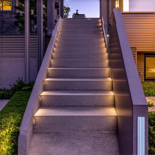 Stylish Modern Outdoor Stairs Contemporary outdoor stairs with lighting and safety features
