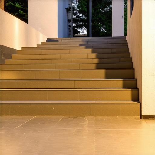 Stylish Outdoor Stairs with Composite Material and Lighting Modern outdoor stairs with integrated lighting, composite material, and stylish design