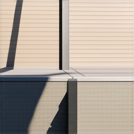 Close-up of weather-resistant composite decking and stylish outdoor stairs