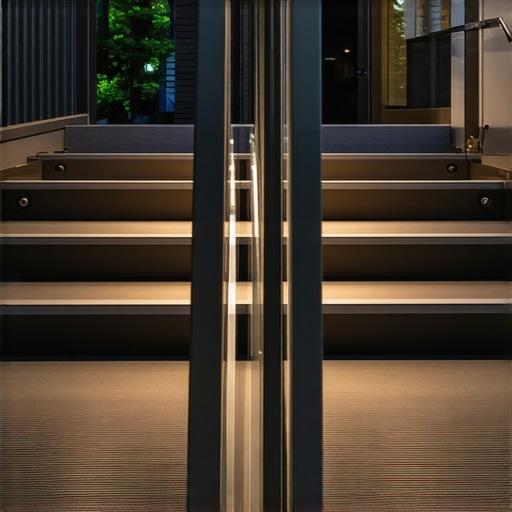 Well-built outdoor staircase with composite materials, lighting, and sturdy support.