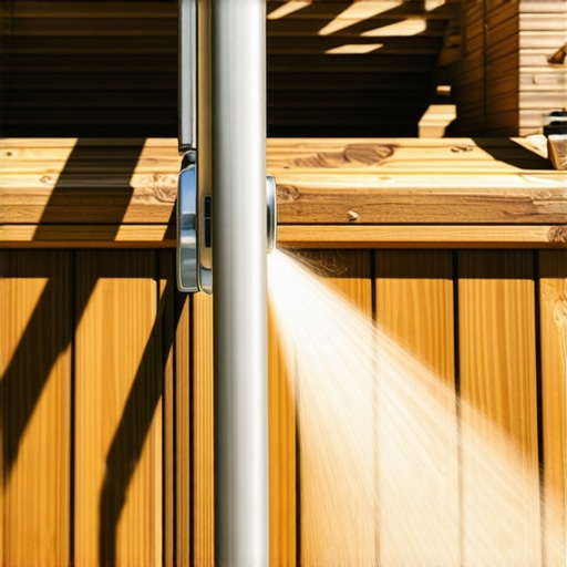 A person power washing a composite deck with a Kärcher K5 Premium, highlighting the clean and textured surface.