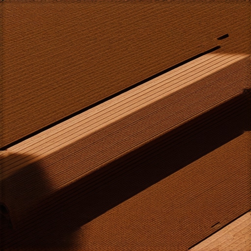 Detailed view of composite decking boards with hidden fasteners and safety features