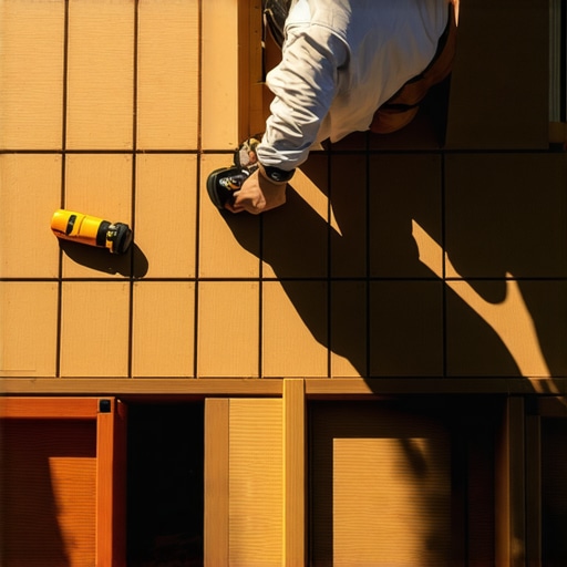 Person checking a composite outdoor deck for warping and damage.