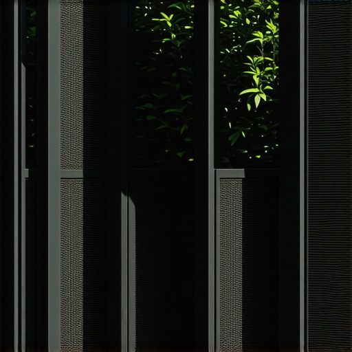Close-up of durable outdoor composite privacy panels with lush garden background
