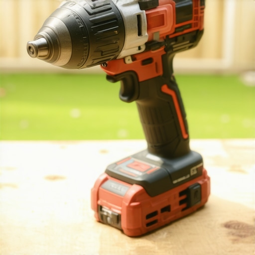 A professional impact wrench used for outdoor decking work