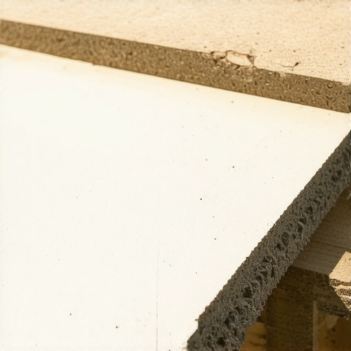 Close-up of composite boards being cut for building a fire pit