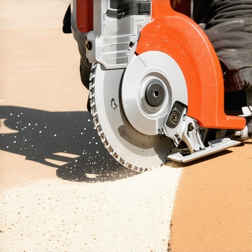 Proper Cutting of Composite Decking Person using diamond-tipped saw blade to cut composite decking smoothly