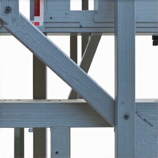 Close-up view of a sturdy support system under a composite stair tread