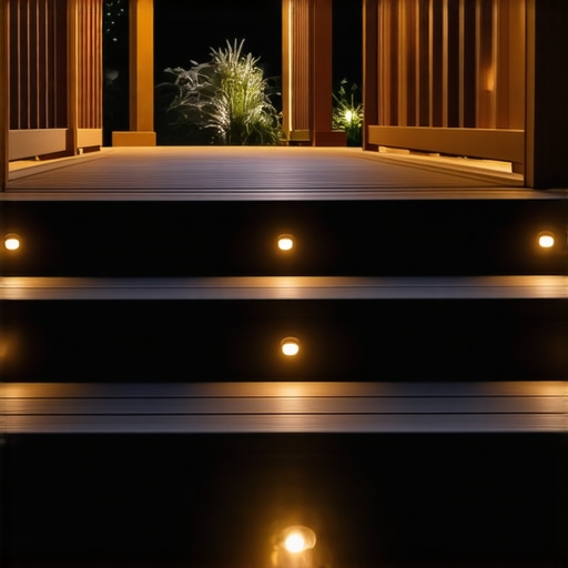 The best way to light up deck steps without seeing the bulbs