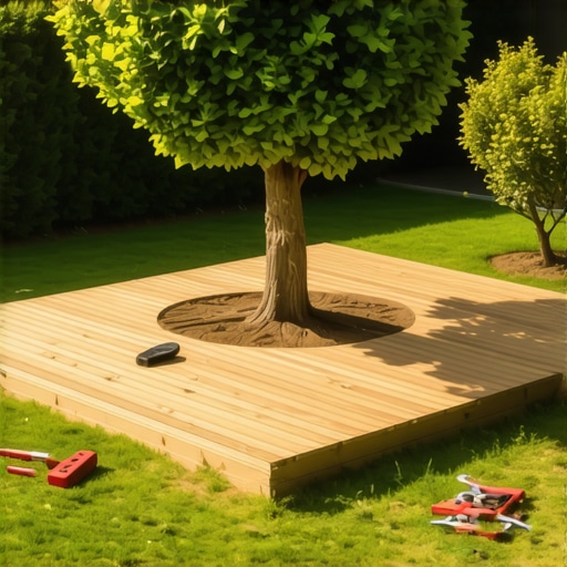 Building a deck around a tree without killing the roots
