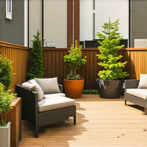 Designing a deck for a narrow townhouse yard