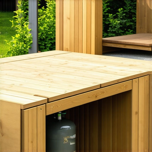 How to hide an ugly propane tank under a custom built-in deck bench