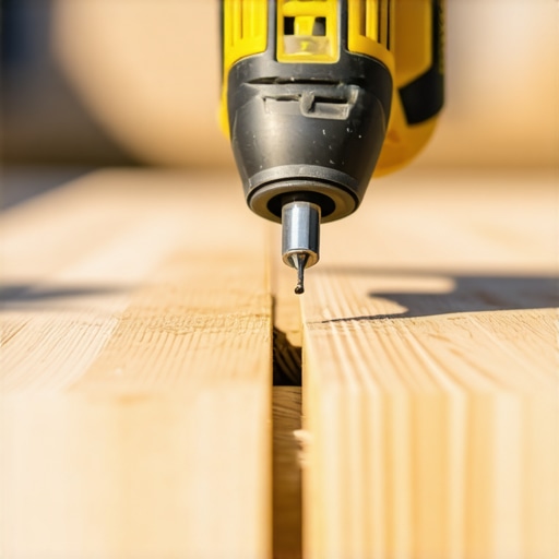 A cordless impact driver being used on outdoor deck screws for secure fastening