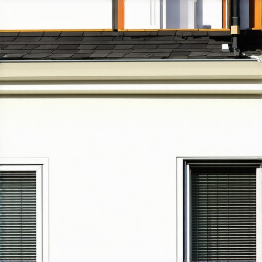 Composite fascia boards with ventilation gaps and shading to prevent warping.