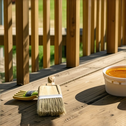 The Best Way to Stain a Deck Between Railing Balusters