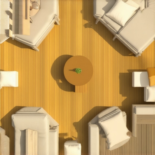 The right way to arrange furniture for a circular deck layout