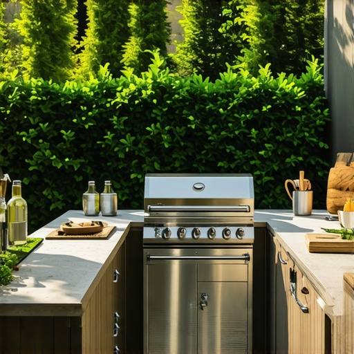 How to Fit a Full Outdoor Kitchen on a Narrow Backyard Deck