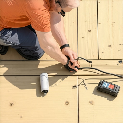 How to run wire for deck lights without drilling huge holes