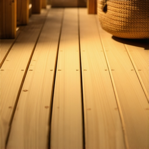The subtle deck floor lighting that highlights the grain
