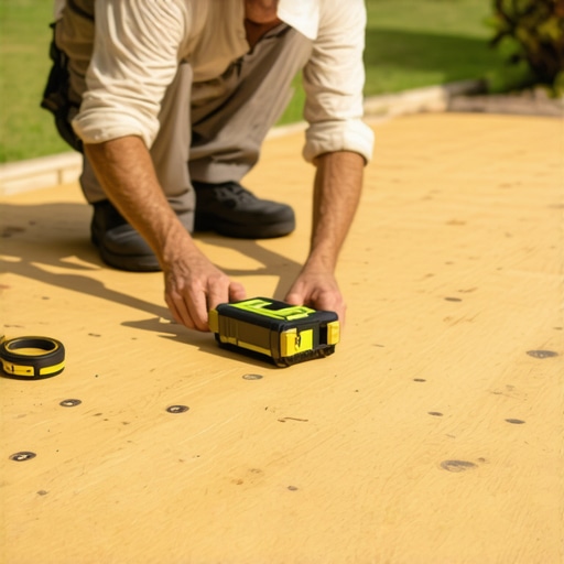 The trick to a perfectly level deck on a sloped yard