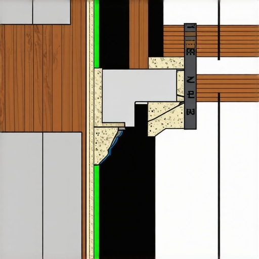 Advanced Deck Flashing and Airflow Diagram Technical drawing showing how to install flashing with an air gap between a deck and siding.