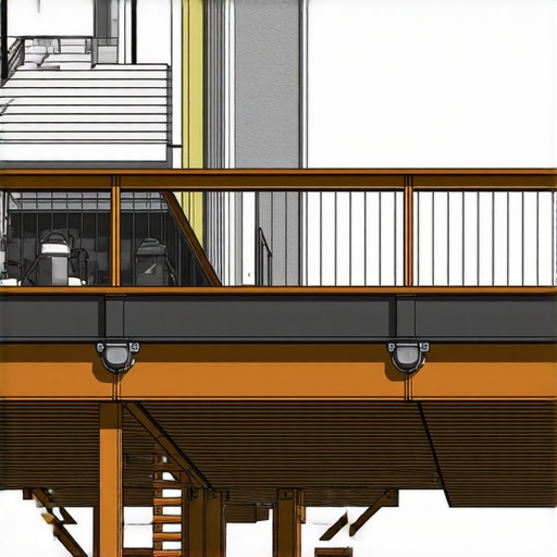 Close up of a cantilevered deck joist system without posts to show structural drainage