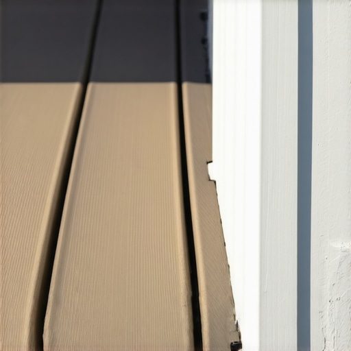 Close up of hidden fasteners and expansion gaps on a composite deck
