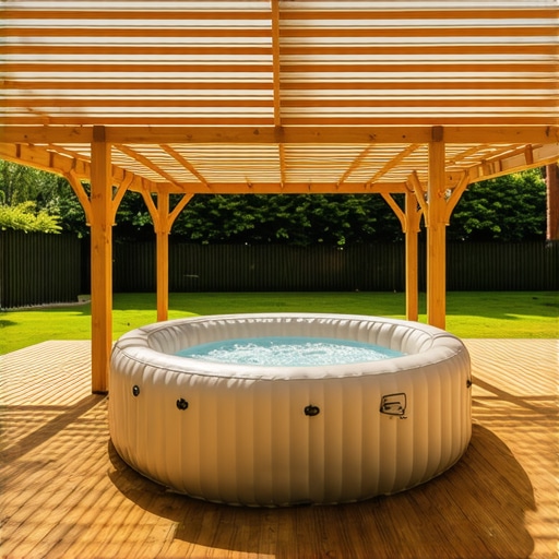 How to build a deck for a heavy inflatable hot tub safely