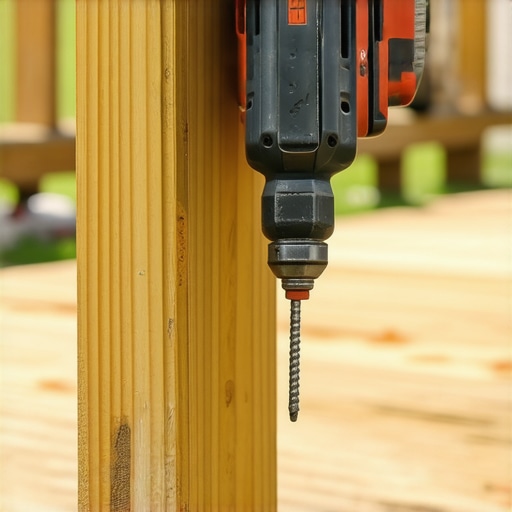 How to fix a loose railing post without tearing up the deck boards
