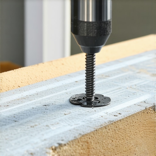 Close-up of an impact driver installing a structural screw into a steel deck joist for maximum stability.