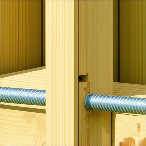 Close-up of a deck railing lateral load connector installation for structural stability.