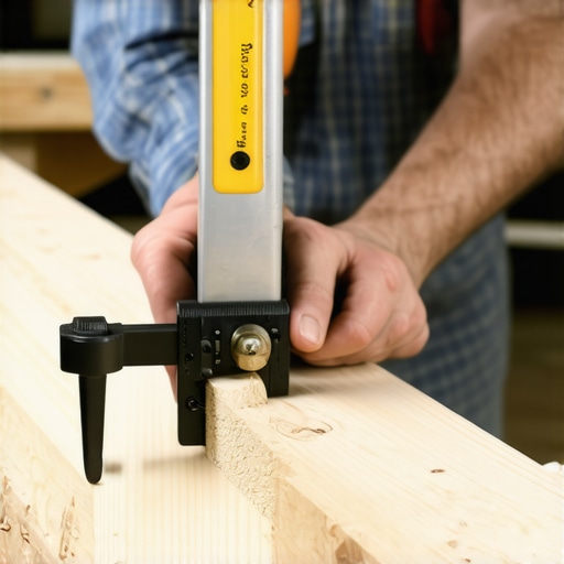 Carpenter using a framing square and stair gauges to layout deck stairs accurately.