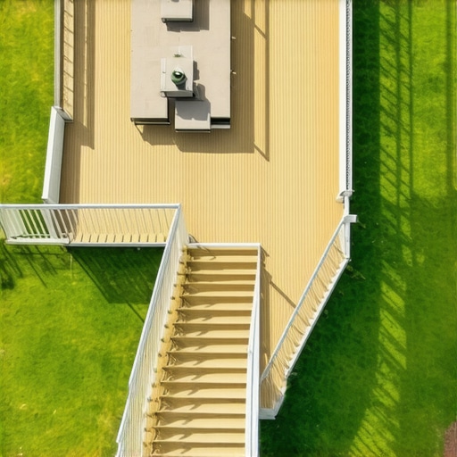 A professional tiered deck design with multiple levels on a steep backyard slope.