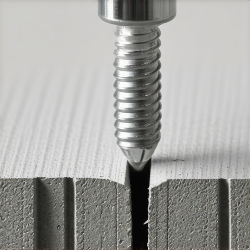 Perfectly set Torx screw in composite decking Close-up of professional screw installation on a composite deck surface.