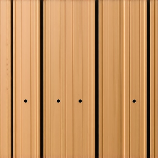 Close up of correctly spaced composite deck boards showing thermal expansion gaps.