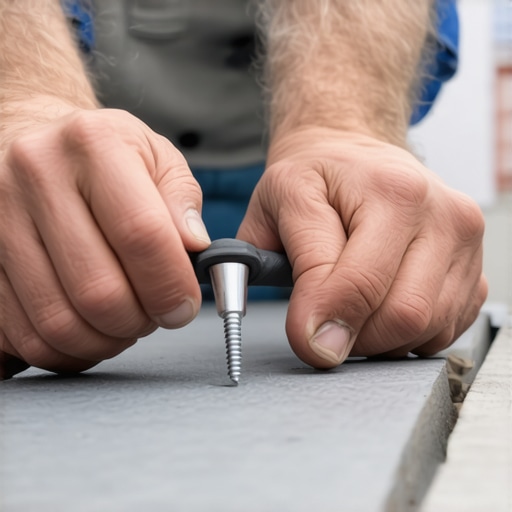 A builder using a hidden fastener system to install composite decking boards without visible screws.