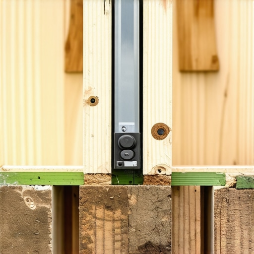 Close-up of 12-inch joist spacing under a composite deck surface to ensure structural stability.