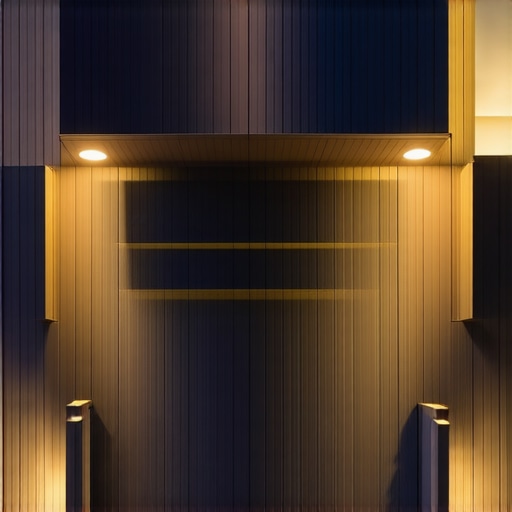Modern composite deck at night with safe, low-glare stair and rail lighting.