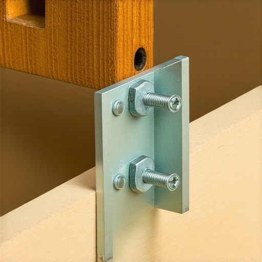 Professional Stair Stringer Connection Detail A close-up of structural metal brackets connecting deck stair stringers to the main frame for maximum safety.