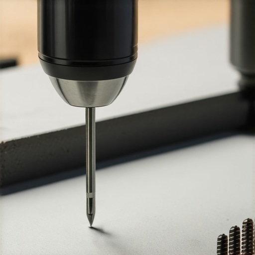 A high-torque impact driver installing specialized screws into a composite deck board.