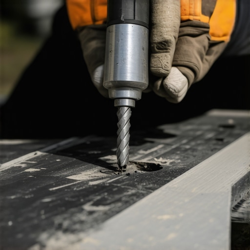 Deck builder using a Starborn fascia tool for precise pilot holes