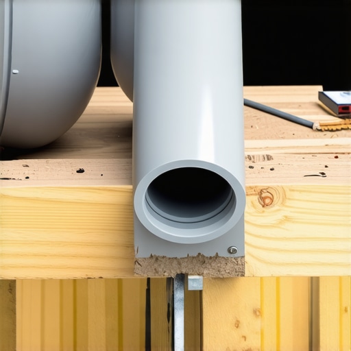 A close-up view of how to run electrical conduit along deck framing to hide and protect wires.