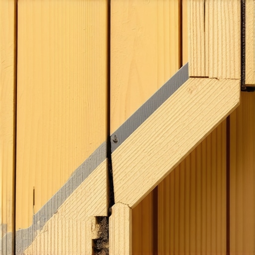 Close-up of composite riser board installation on deck stairs showing necessary venting gap.
