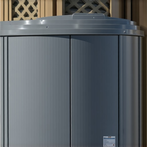 Proper Ventilation for Propane Storage Ventilated composite enclosure for a propane tank under a deck.