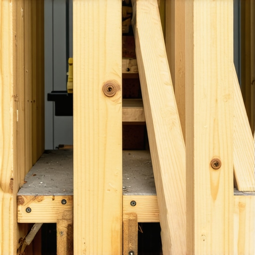Expertly framed stair stringers with structural screws and concrete footer