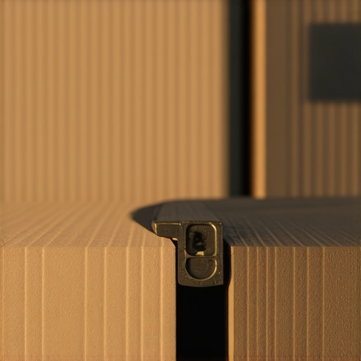 Macro shot of a composite deck expansion gap and hidden fastener system