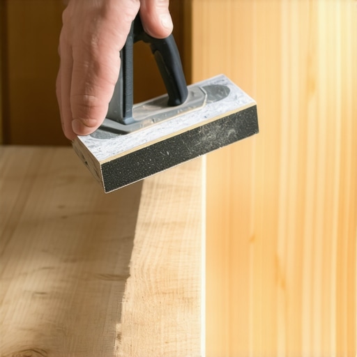 Sanding outdoor wood stairs to prepare for outdoor stain