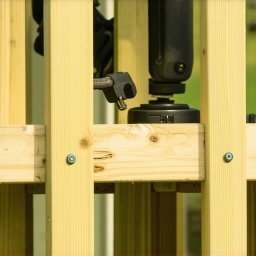 Securing a Mid-Stair Landing Frame Structural framing for a multi-level deck landing showing post connections and screws.