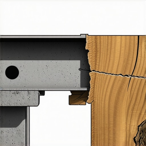 Close-up comparison of a durable steel stair stringer and a failed wood stringer