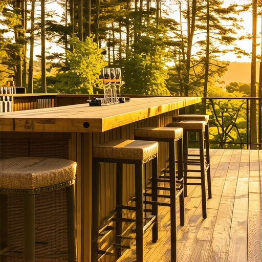 The best height for a built-in deck bar for comfortable seating